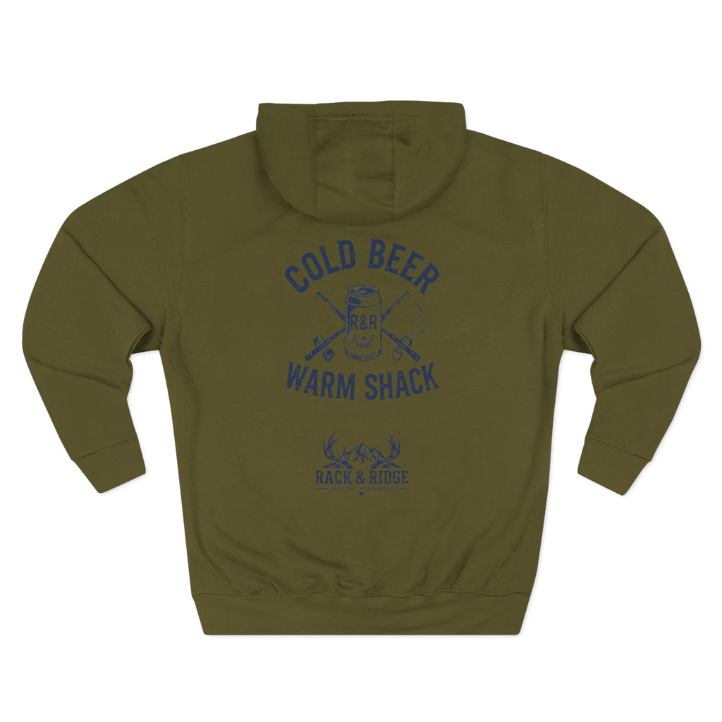 "Cold Beer. Warm Shack." | Rack & Ridge Hoodie