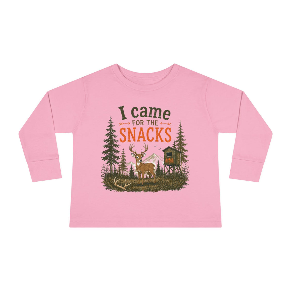 RACK & RIDGE I Came for the Snacks Toddler Long-Sleeve Tee
