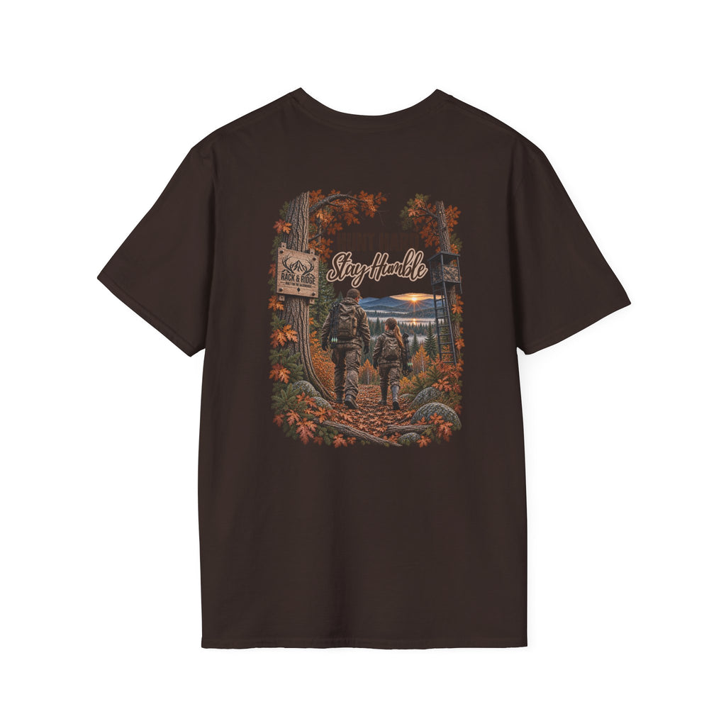 Rack & Ridge “Hunt Hard. Stay Humble.” Tee — Outdoor Daughter Shirt