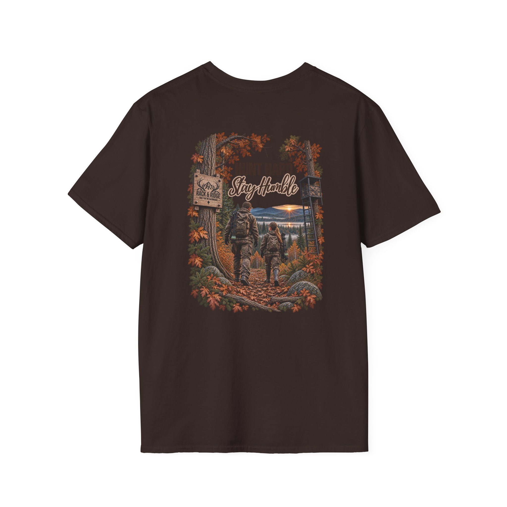 Rack & Ridge “Hunt Hard. Stay Humble.” Tee — Outdoor Daughter Shirt