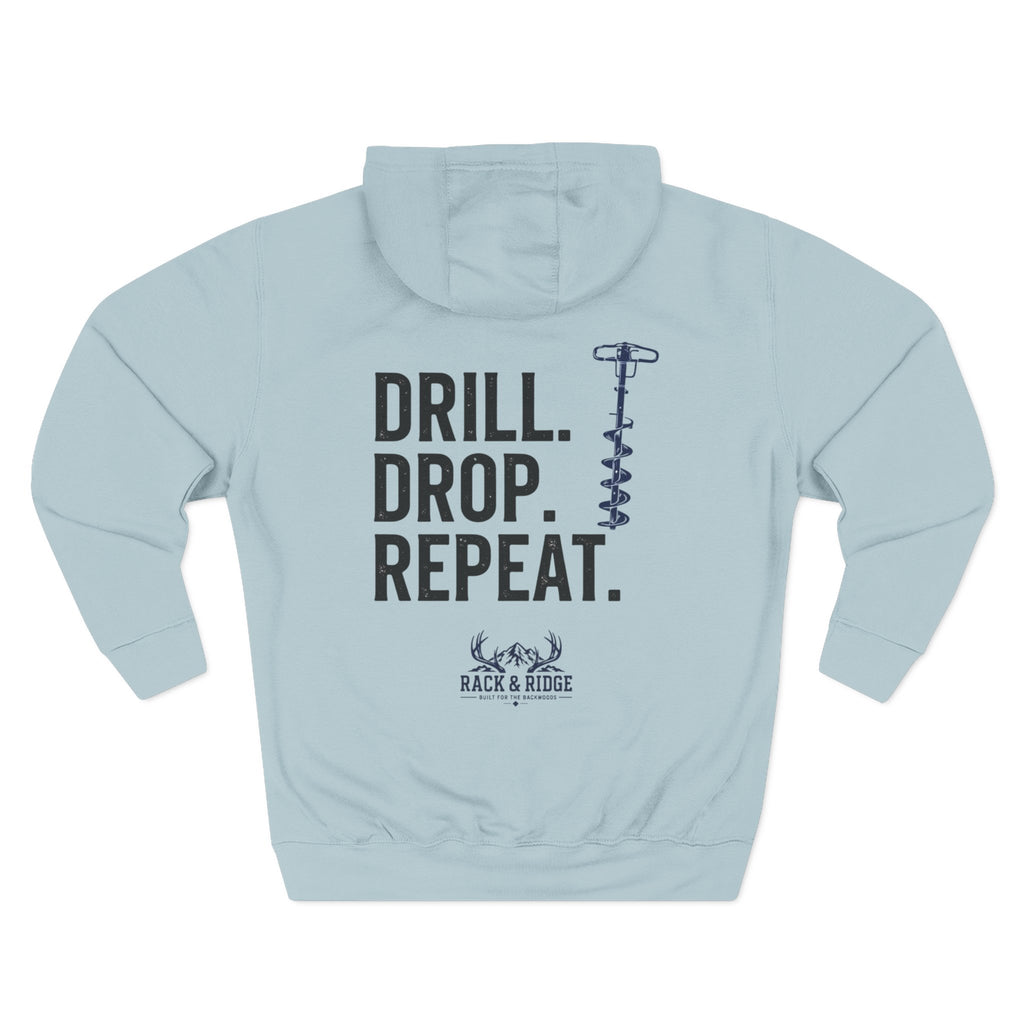 Drill. Drop. Repeat. | Rack & Ridge Hoodie