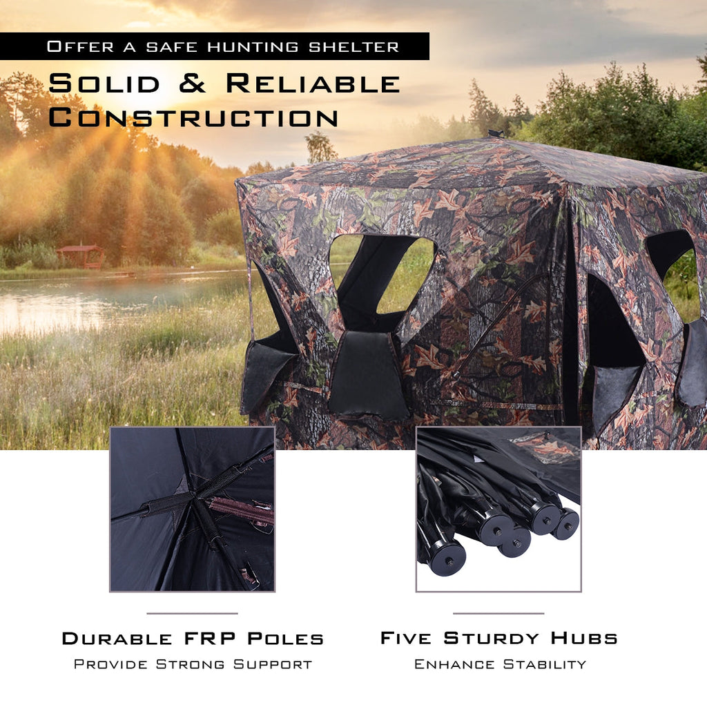 Portable Pop-Up Camo Ground Hunting Blind | 2–3 Person