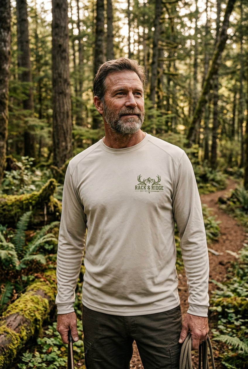 Rack Ridge Green Logo Islander Long Sleeve