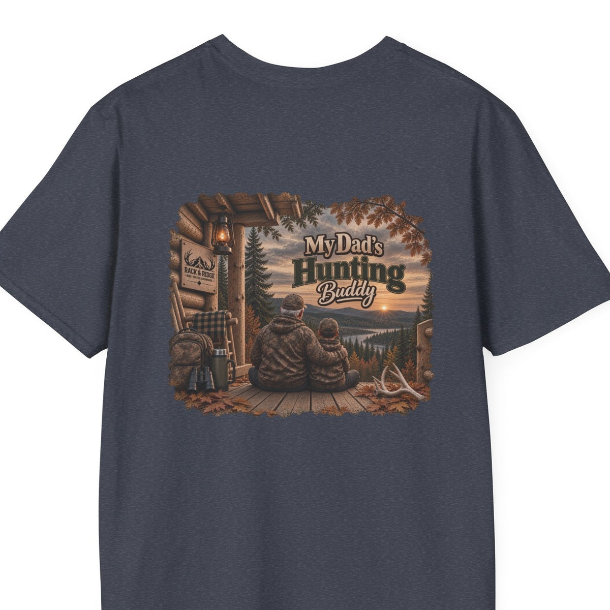 Rack & Ridge “My Dad’s Hunting Buddy” Tee — Grandpa & Grandson Outdoor Shirt