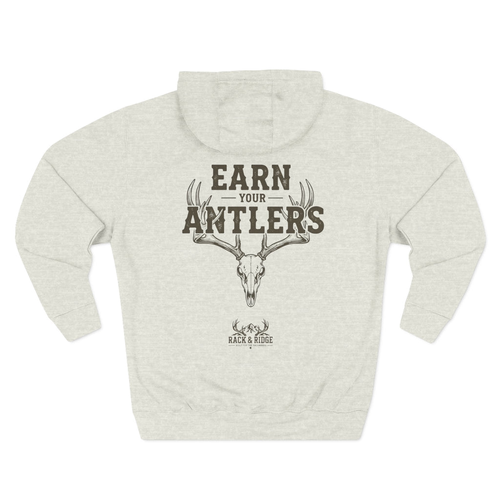 "Earn Your Antlers" Hoodie | Rack & Ridge