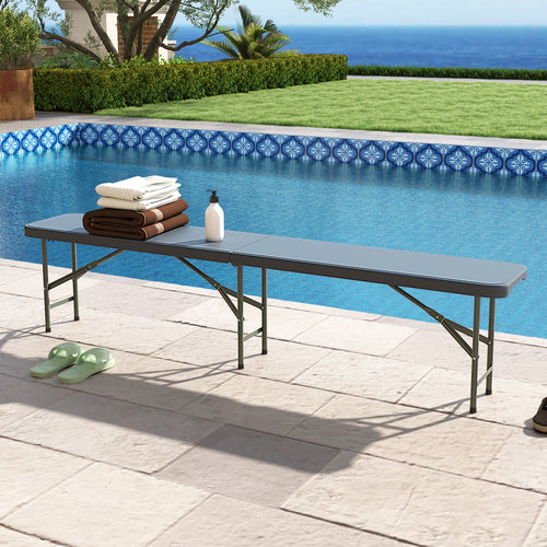 6-Foot Folding Bench | Seats 4, Carry Handle & Lock