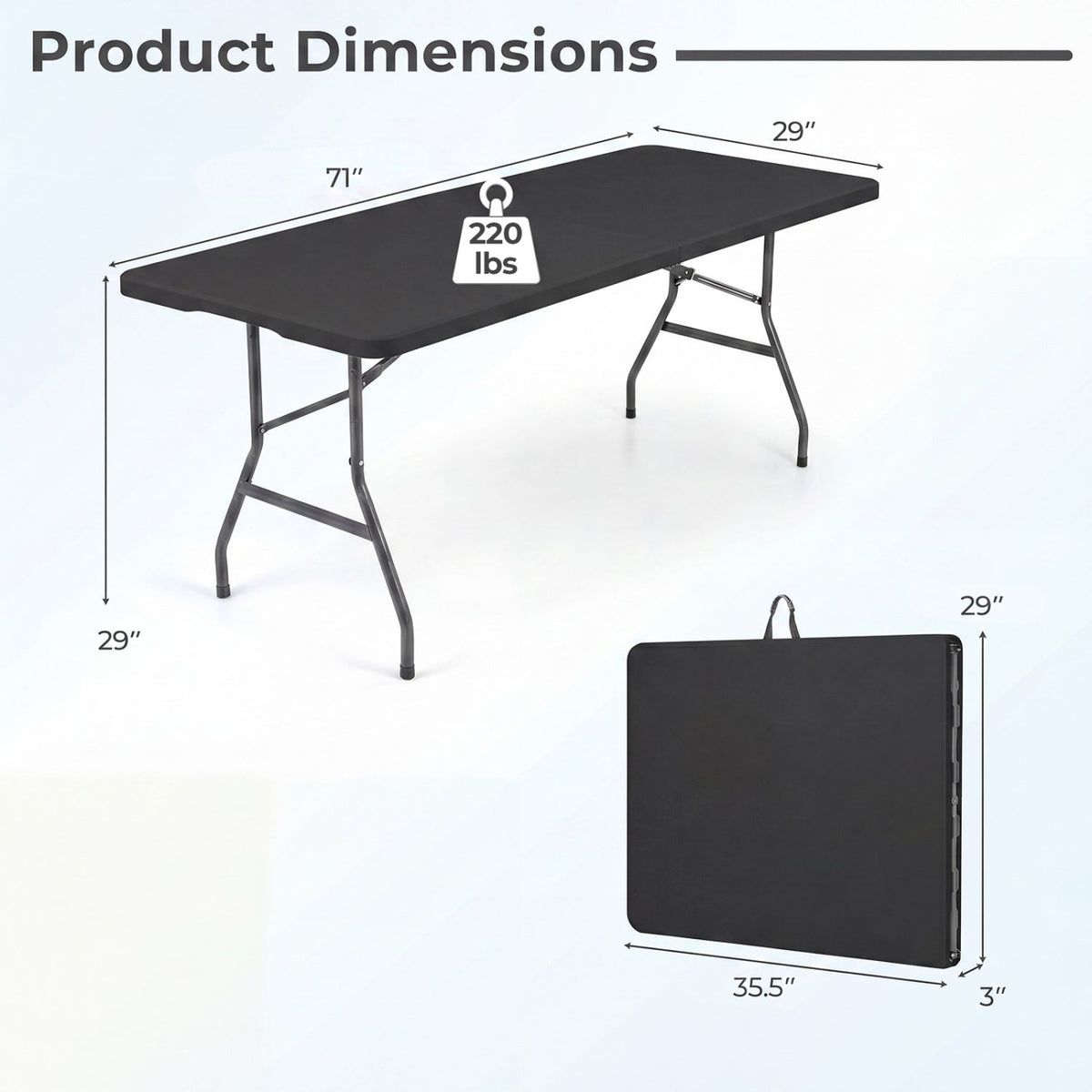 Camping Table | Rattan-Texture Top