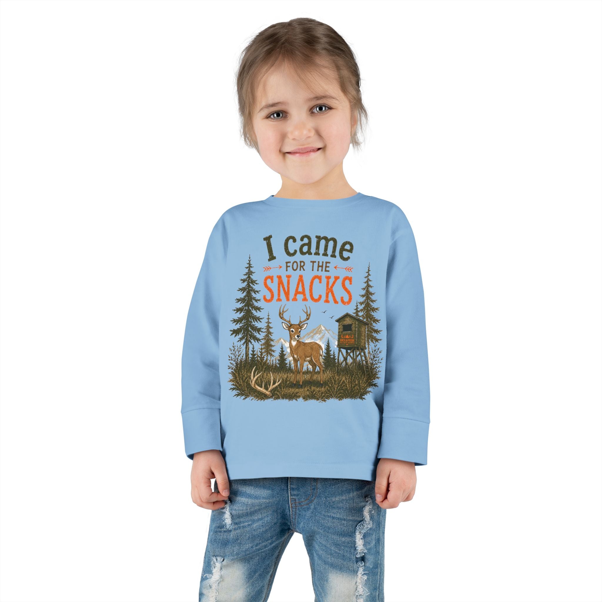 RACK & RIDGE I Came for the Snacks Toddler Long-Sleeve Tee