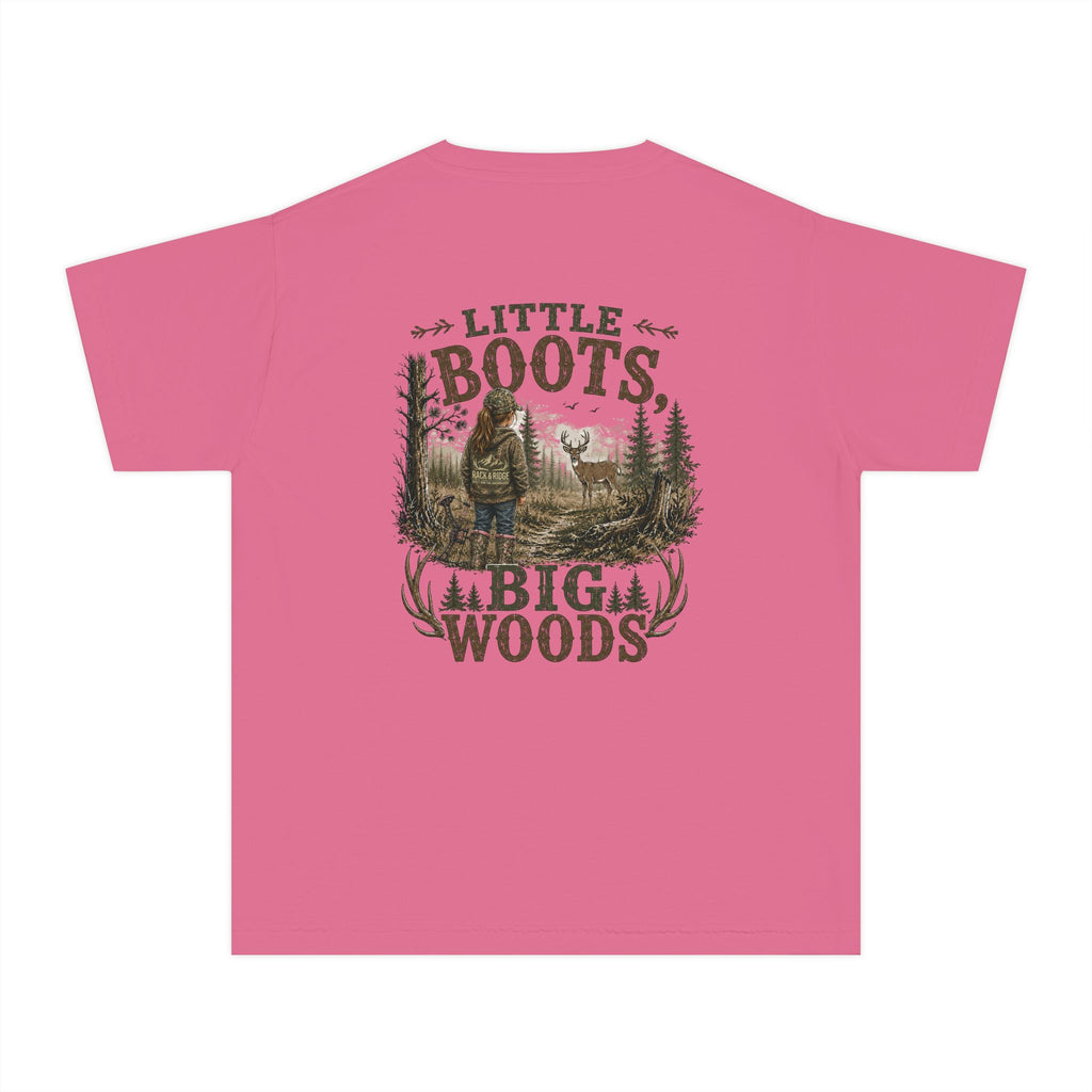 RACK & RIDGE Little Boots, Big Woods Youth Girls' Woodland T-Shirt