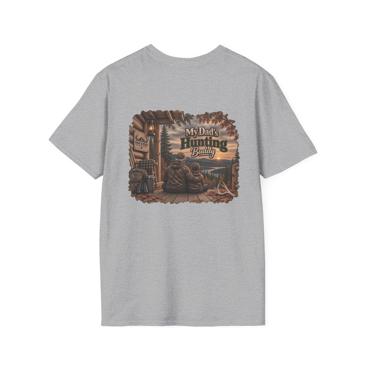 Rack & Ridge “My Dad’s Hunting Buddy” Tee — Grandpa & Grandson Outdoor Shirt