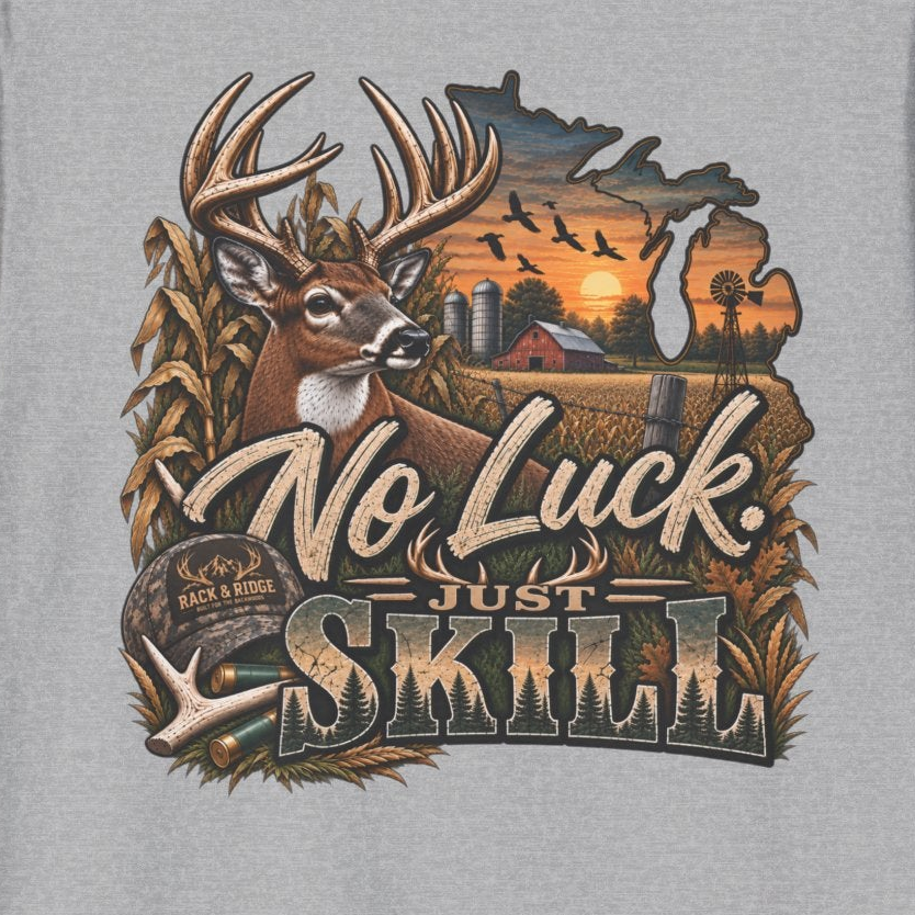 Rack & Ridge | No Luck. Just Skill T-Shirt