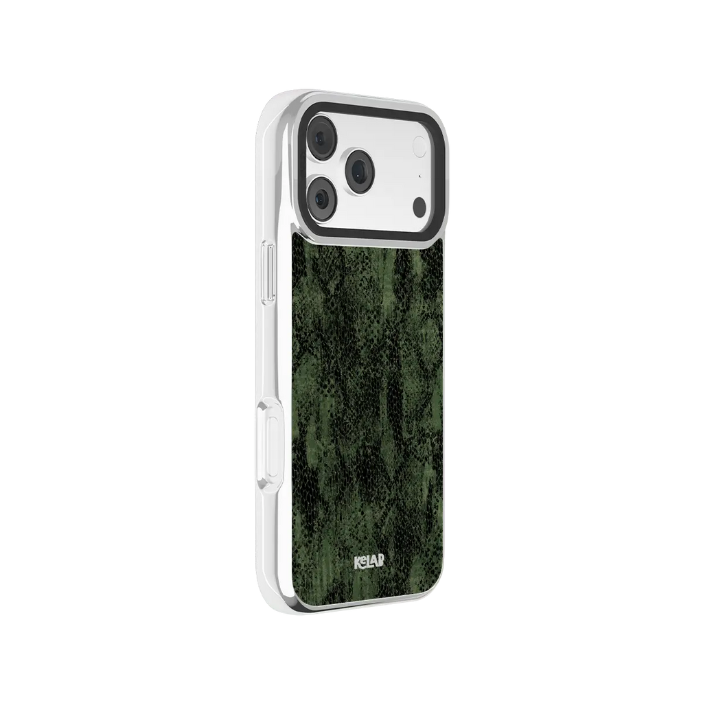 Emerald Python | Olive Green Snake Print iPhone Case