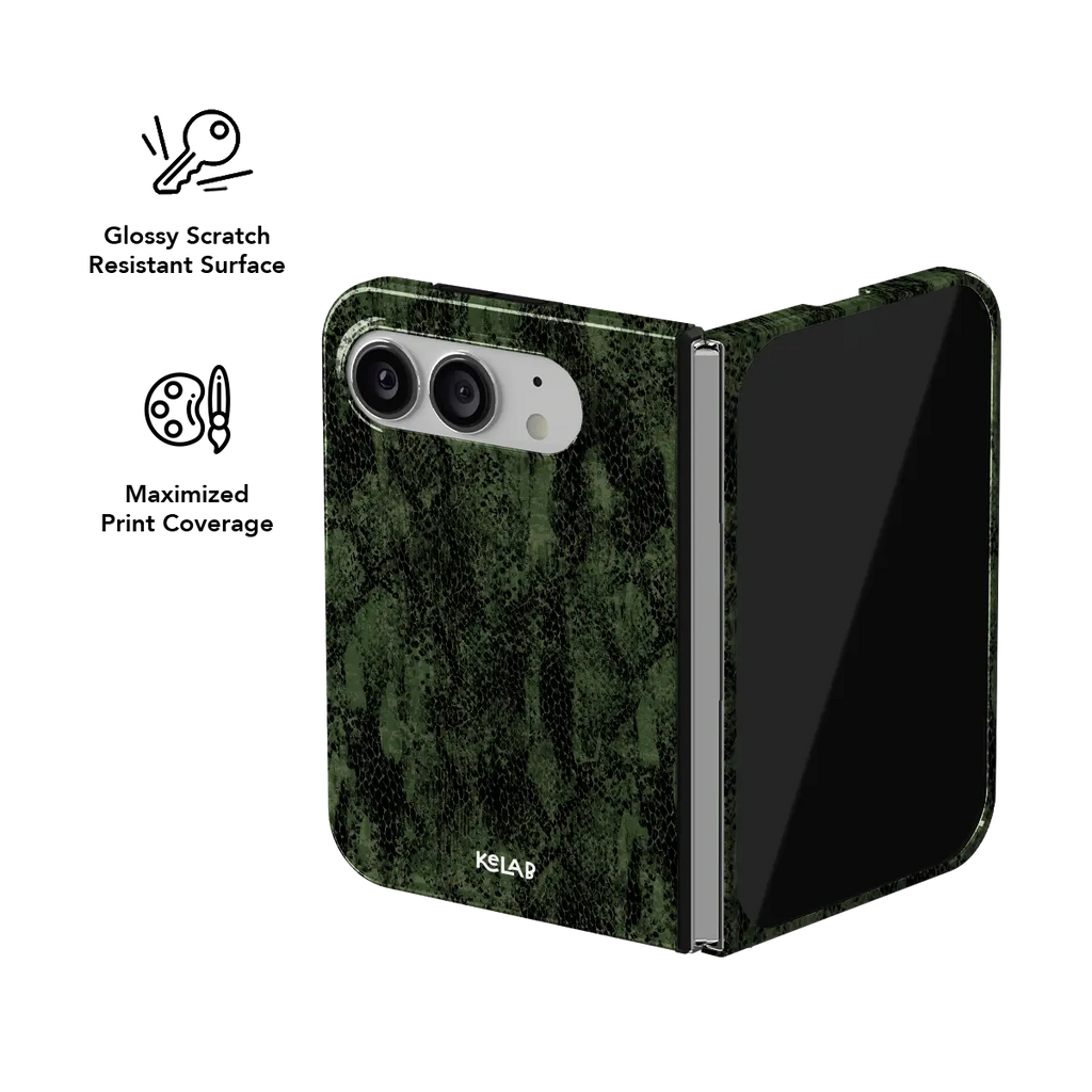 Emerald Python | Olive Green Snake Print iPhone Case