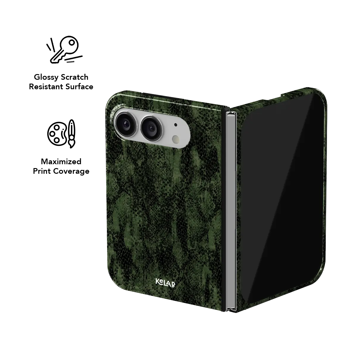 Emerald Python | Olive Green Snake Print iPhone Case