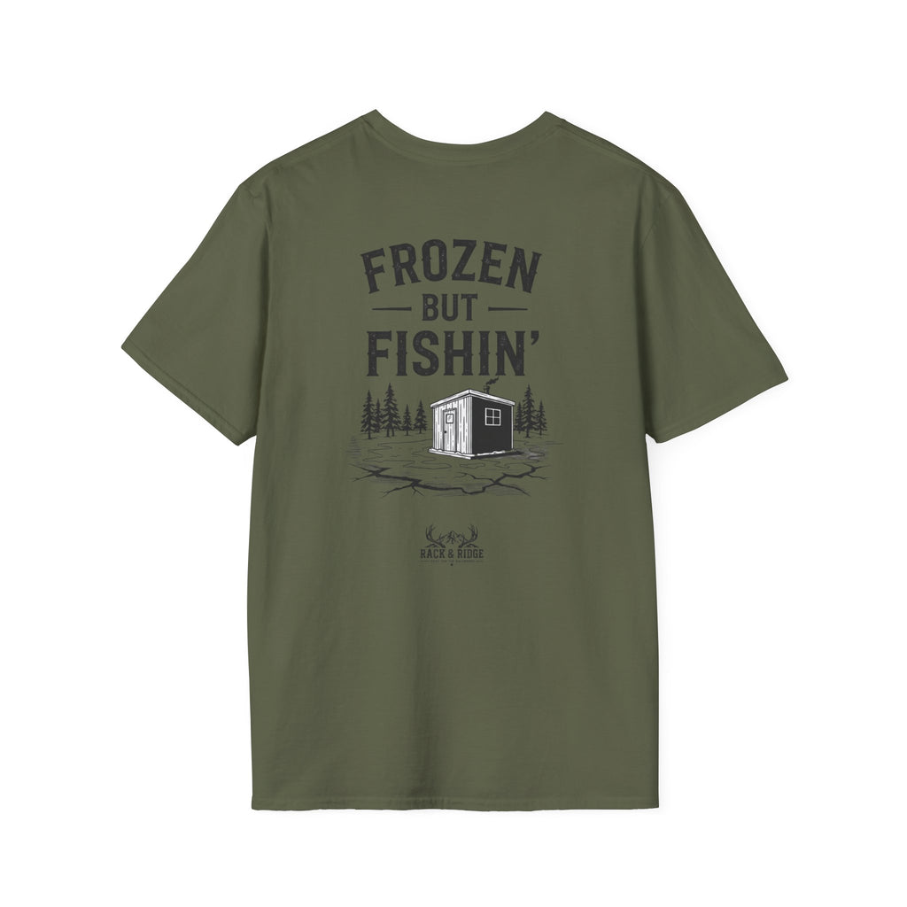 "Frozen but Fishin' " | Rack & Ridge T-Shirt