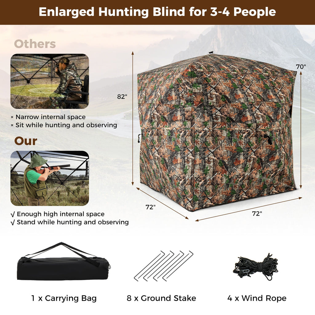 82-Inch Tall See-Through Hunting Blind | 270° View
