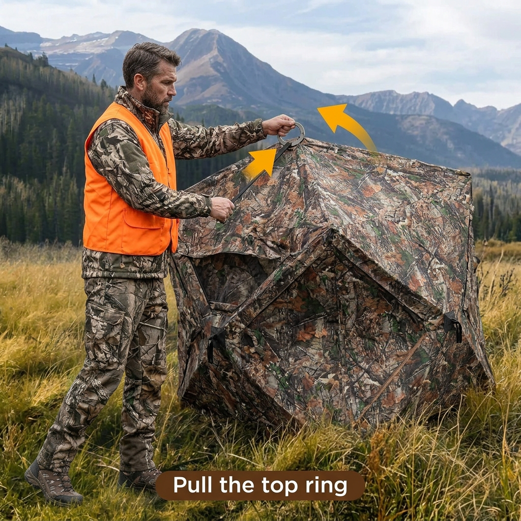 82-Inch Tall See-Through Hunting Blind | 270° View