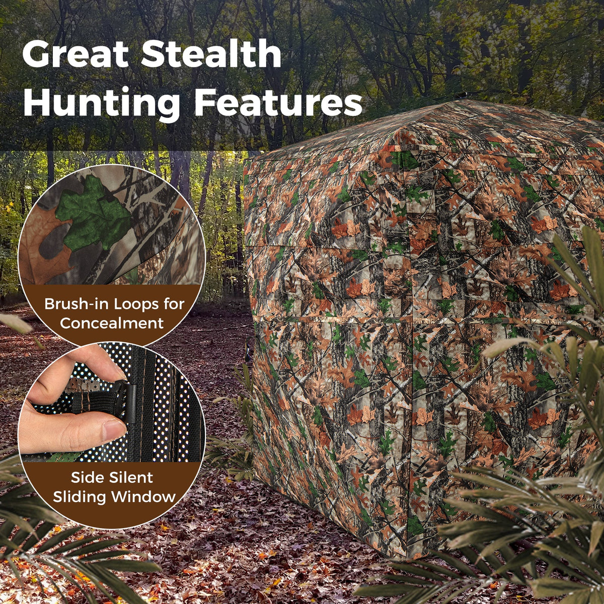 82-Inch Tall See-Through Hunting Blind | 270° View