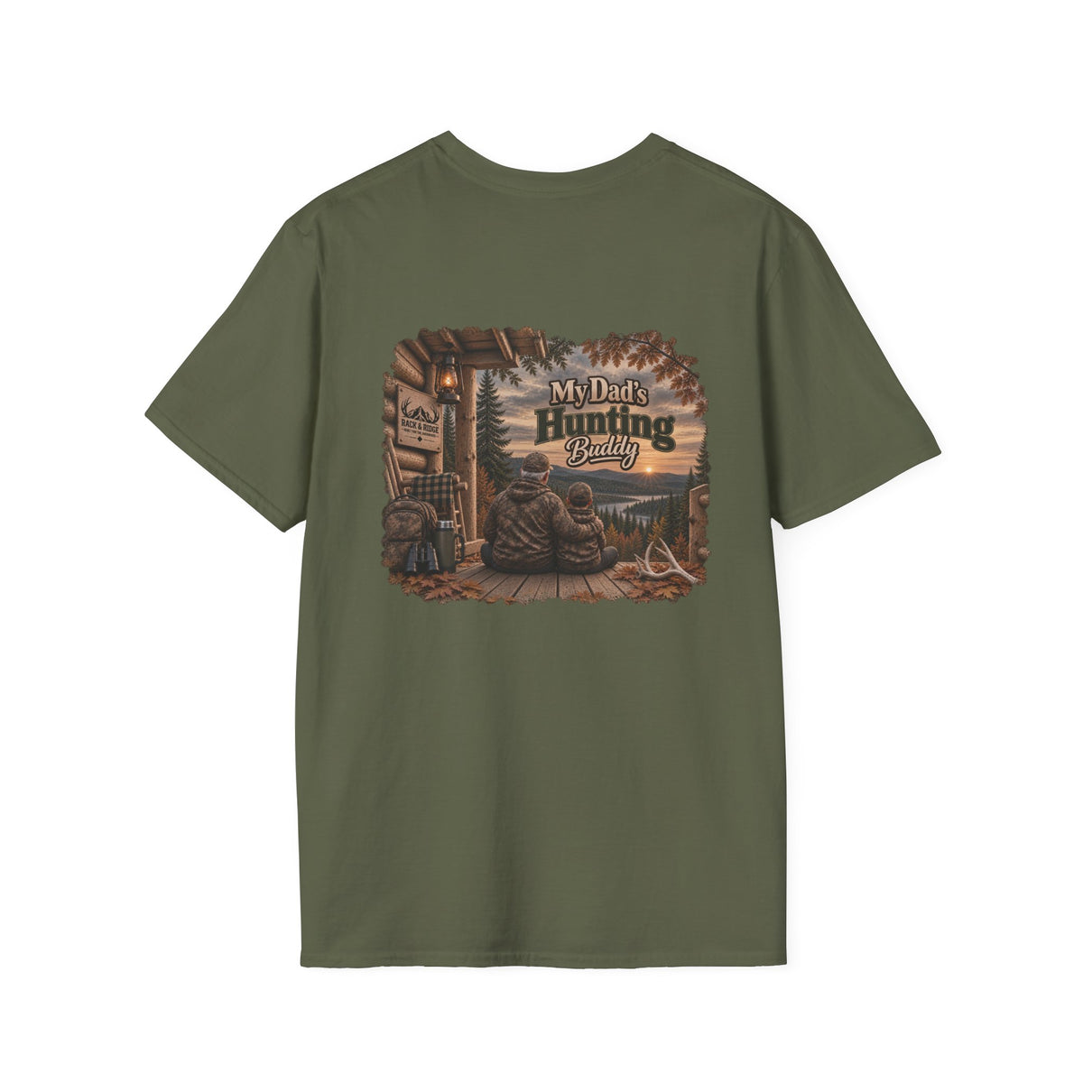 Rack & Ridge “My Dad’s Hunting Buddy” Tee — Grandpa & Grandson Outdoor Shirt