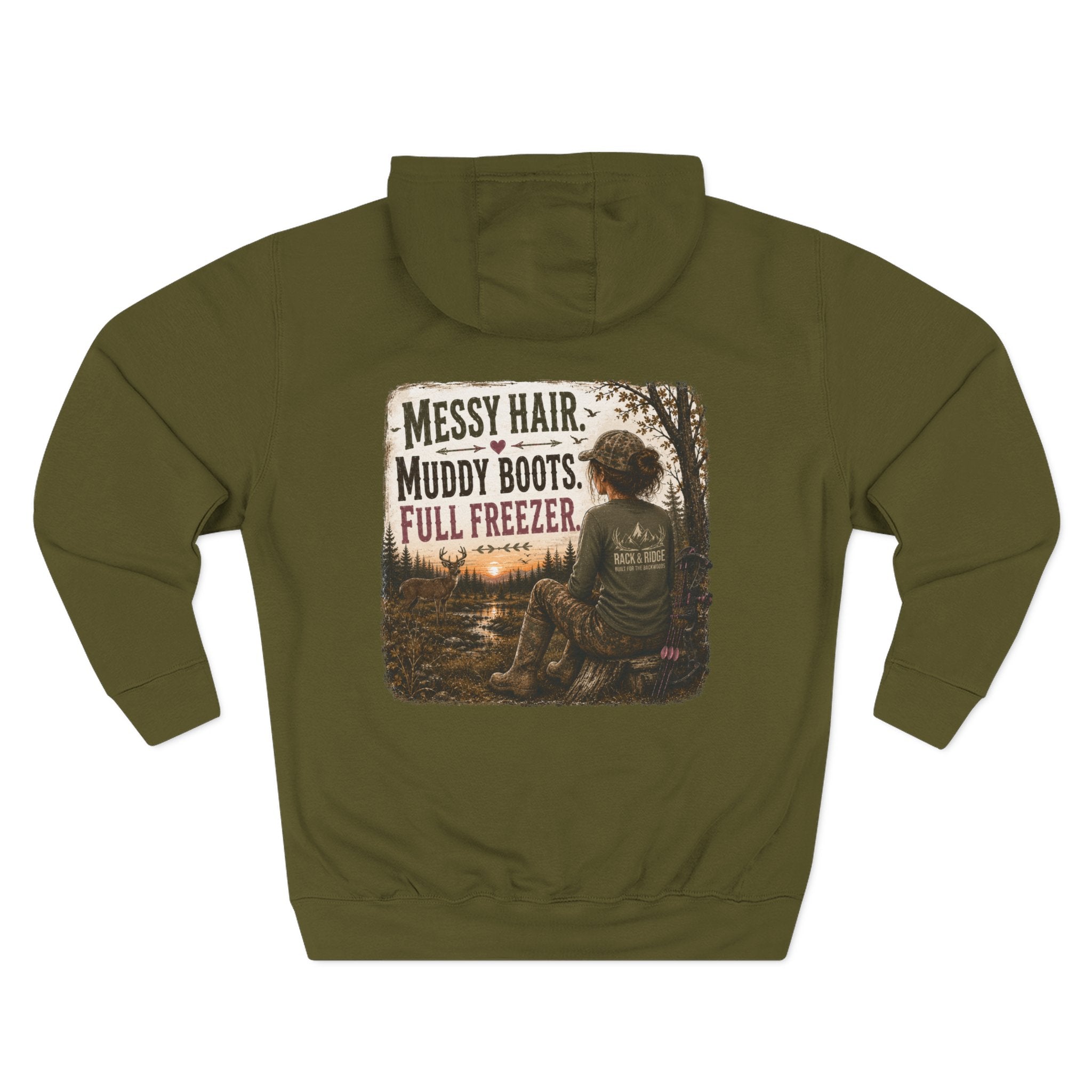 Rack & Ridge | Messy Hair. Muddy Boots. Full Freezer Hoodie