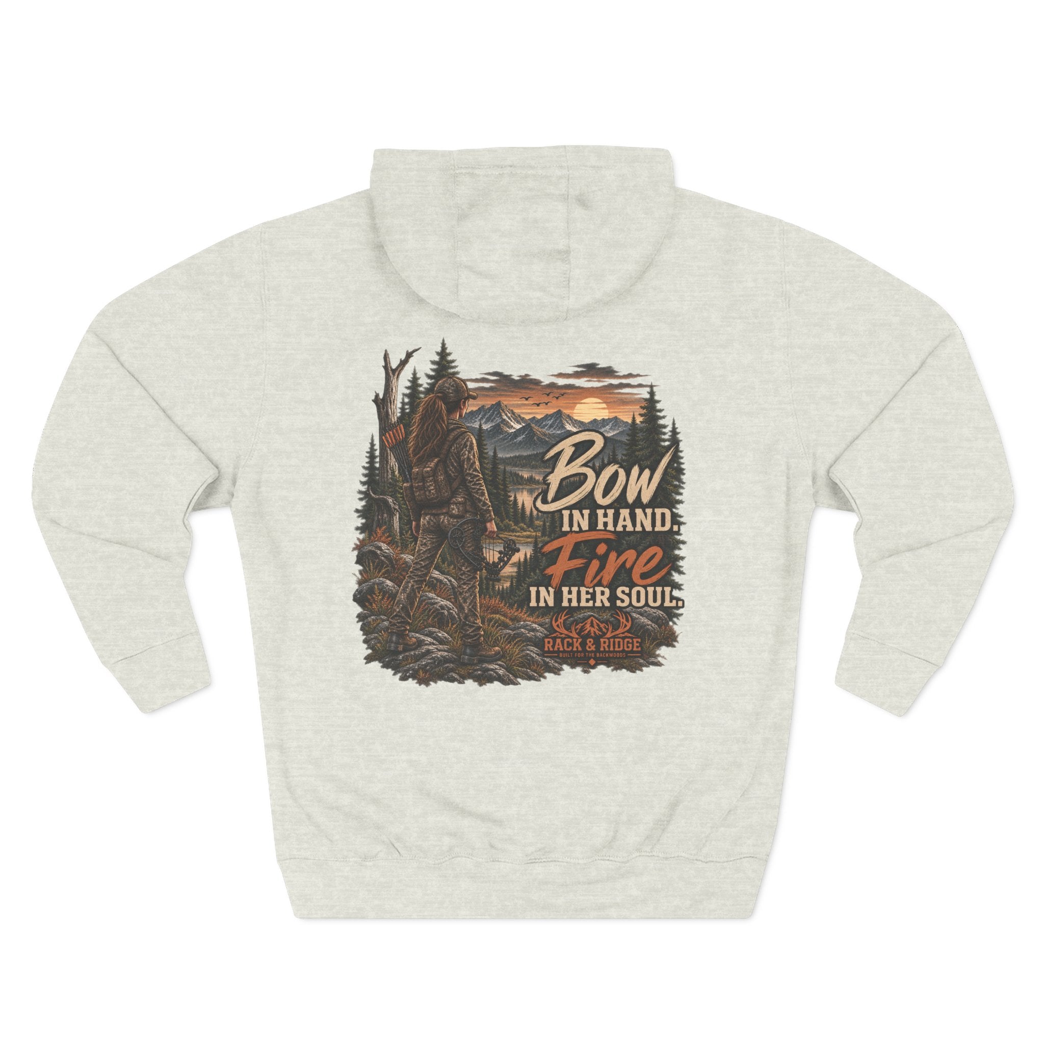 Rack & Ridge | Bow in Hand. Fire in Her Soul. Hoodie