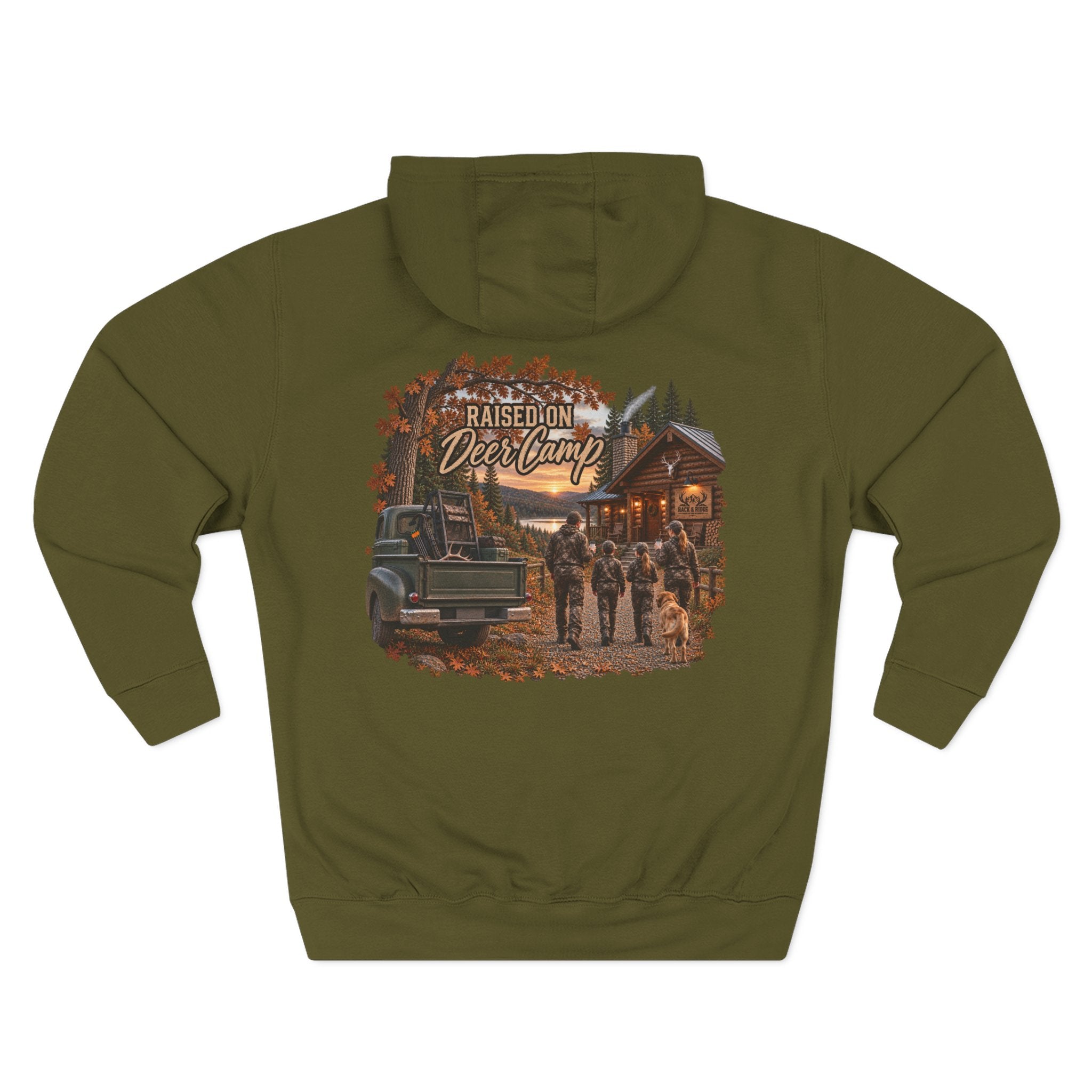 Rack & Ridge “Raised on Deer Camp” Hoodie — The Signature Hunting Family Fleece