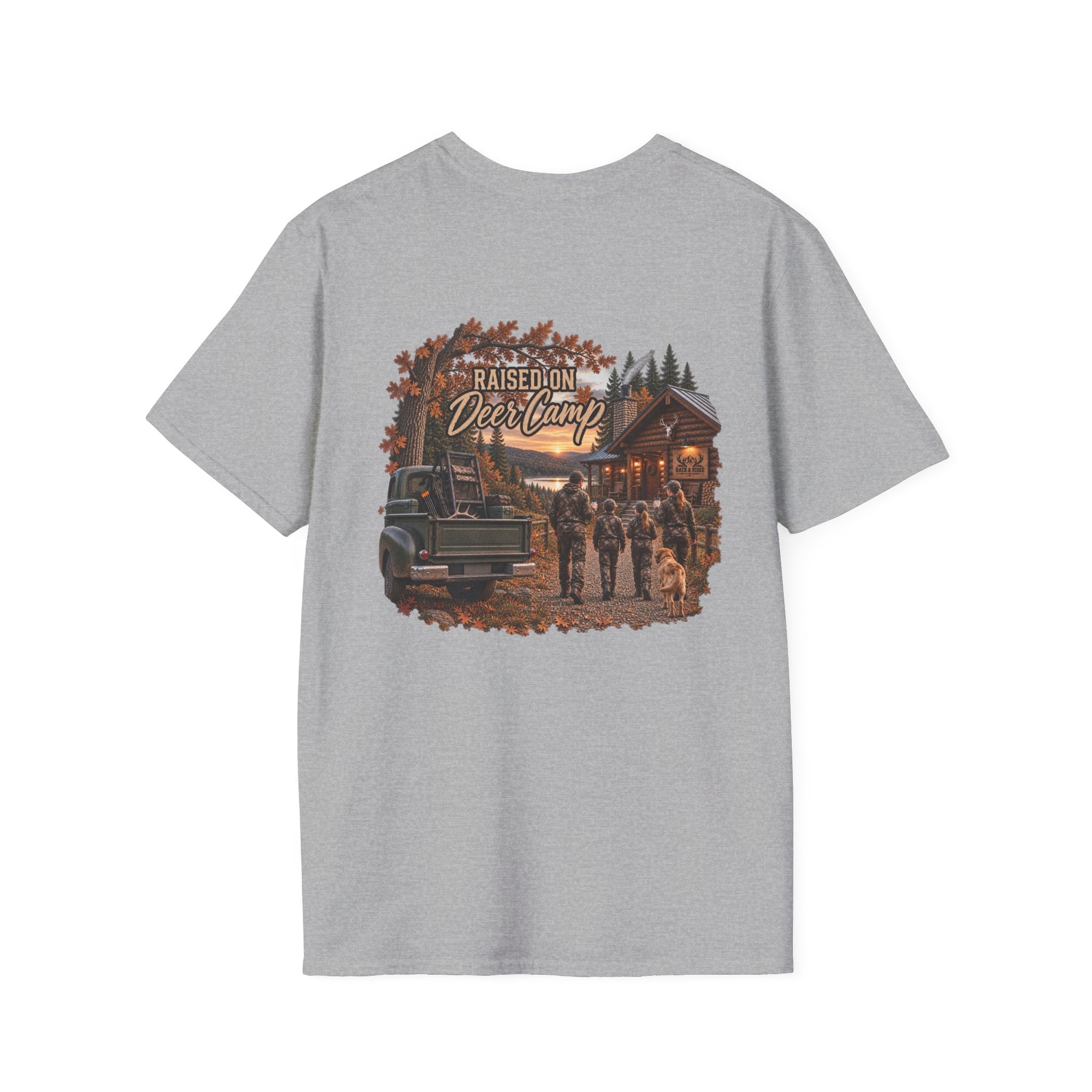Rack & Ridge “Raised on Deer Camp” Tee — The Signature Outdoor Family Shirt