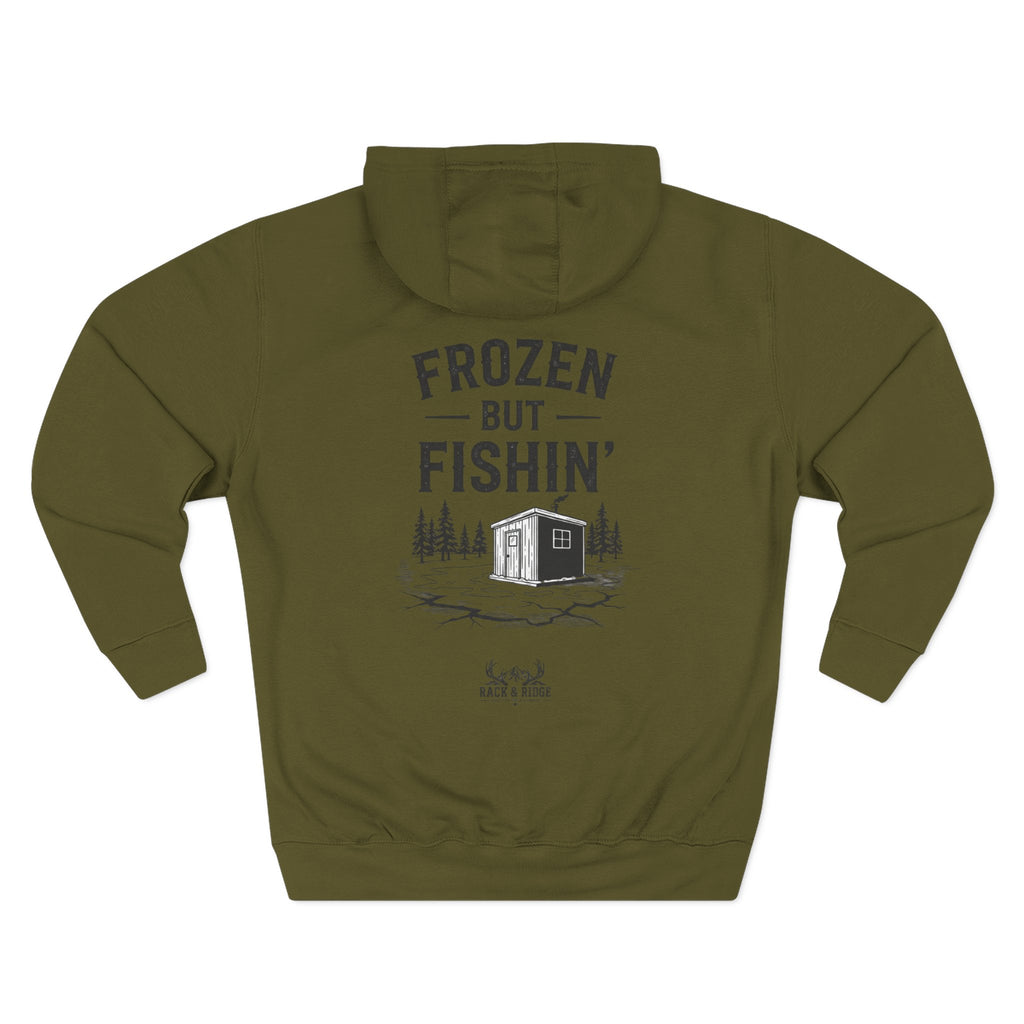 "Frozen but Fishin' "| Rack & Ridge Hoodie