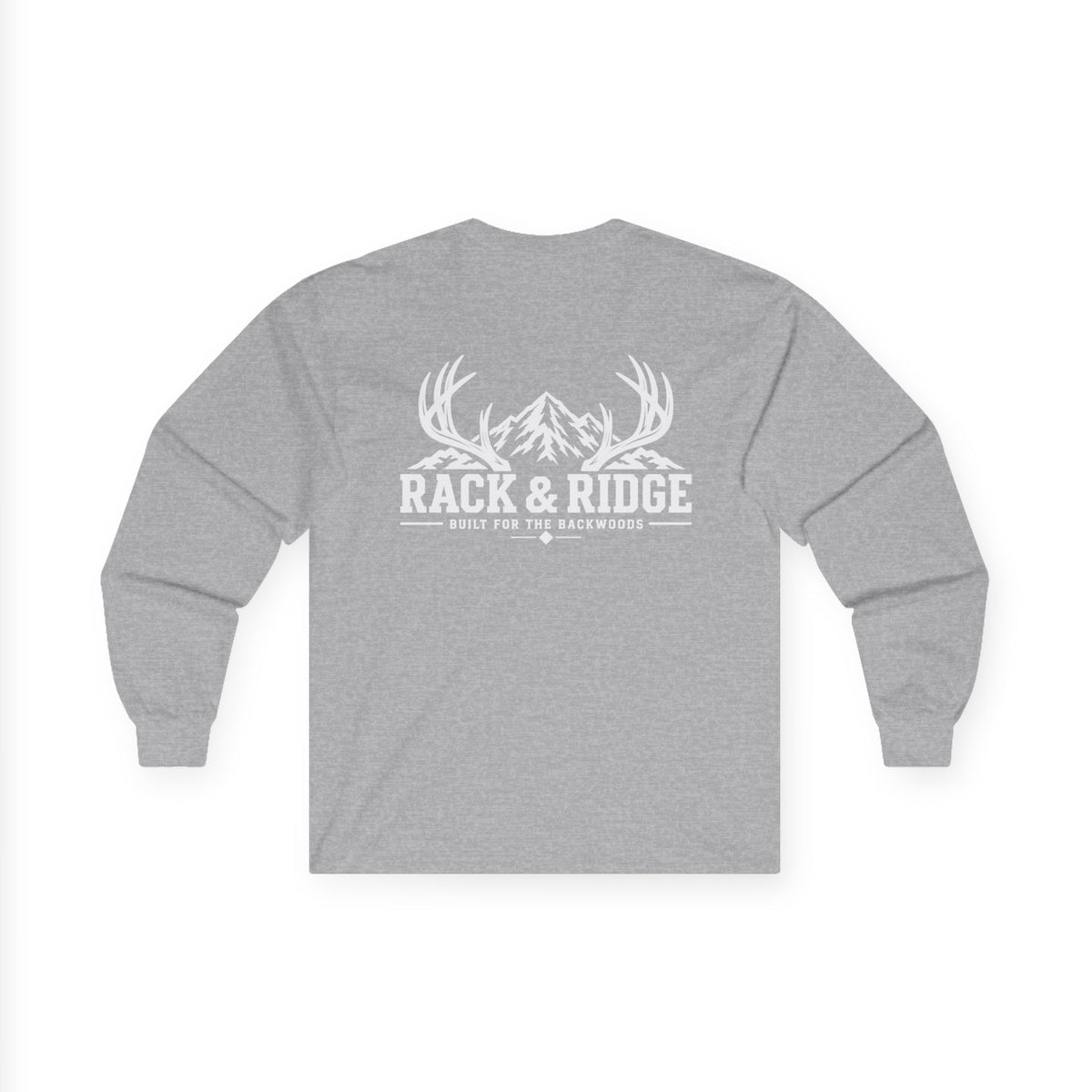 Rack & Ridge Signature Antler Logo Long Sleeve — Outdoor Lifestyle Crew Shirt