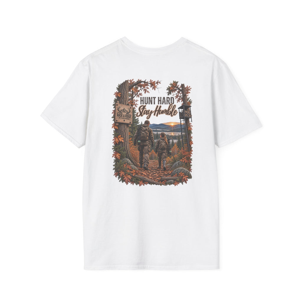 Rack & Ridge “Hunt Hard. Stay Humble.” Tee — Outdoor Daughter Shirt