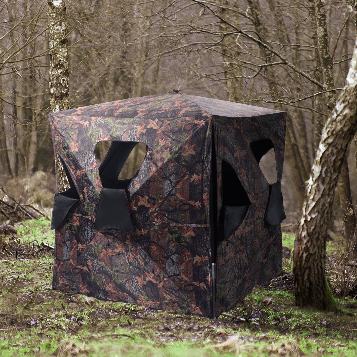 Portable Pop-Up Camo Ground Hunting Blind | 2–3 Person