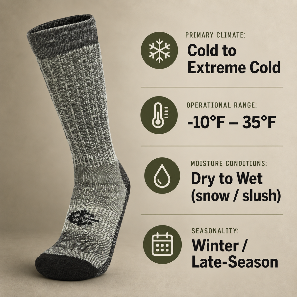 Wool BEAST Heavy OTC Sock