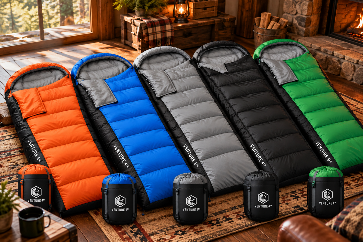 VENTURE 4TH XXL Sleeping Bag for Big & Tall Campers – 90 × 39 in