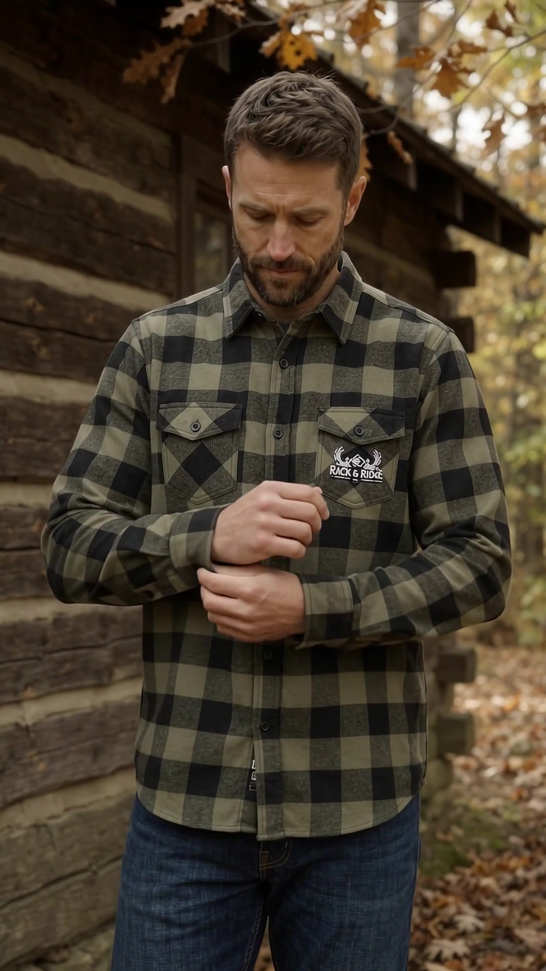 Rack & Ridge Buffalo Plaid Logo Flannel