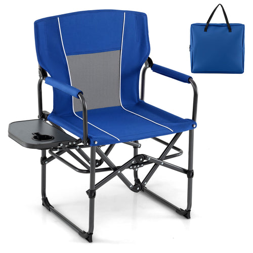 Folding Camping Chair | Side Table, Cup Holder & Carry Bag
