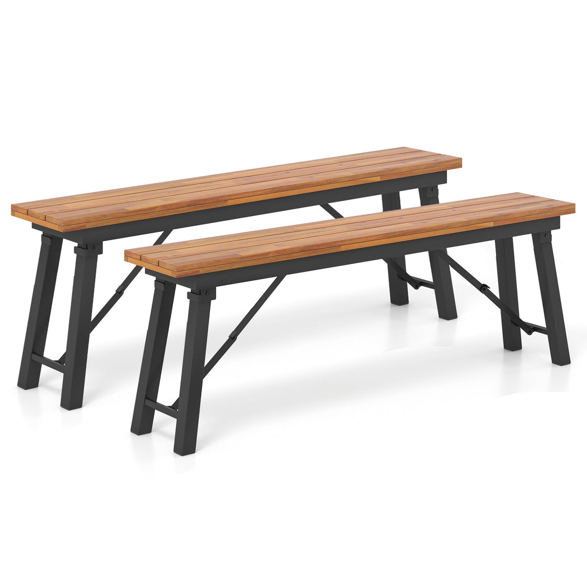 Acacia Wood Folding Picnic Bench Set | Seats 4–6