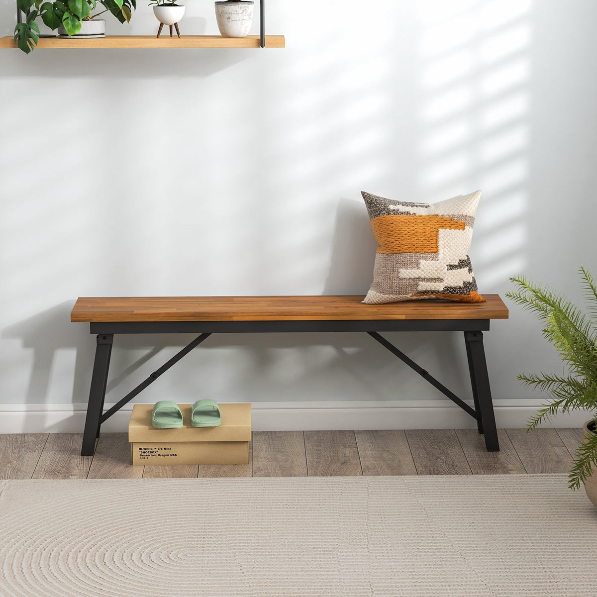 Acacia Wood Folding Picnic Bench Set | Seats 4–6