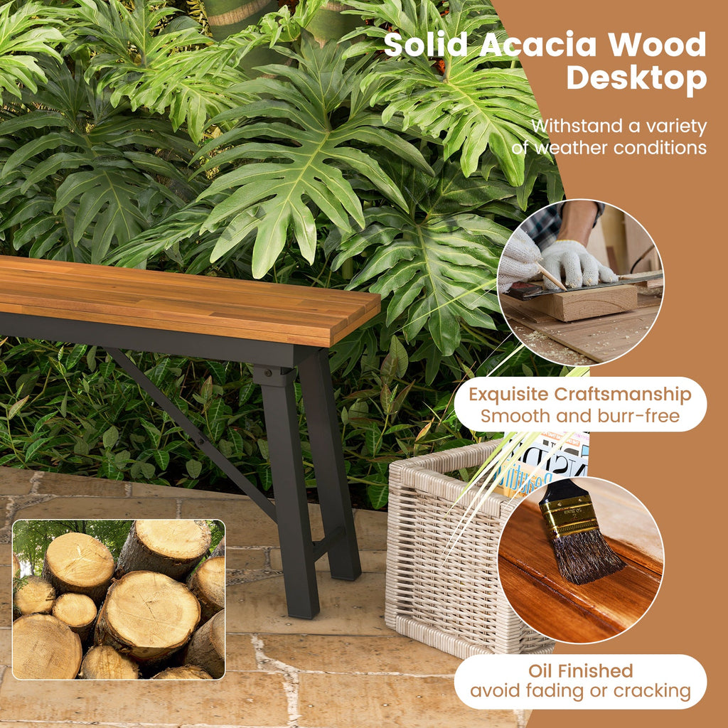 Acacia Wood Folding Picnic Bench Set | Seats 4–6