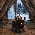 Hot Tent Wood-Burning Stove | 8-Piece Chimney & Ash Tray