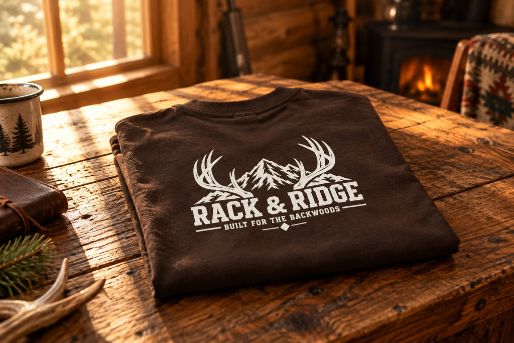Rack & Ridge Signature Antler Logo Long Sleeve — Outdoor Lifestyle Crew Shirt