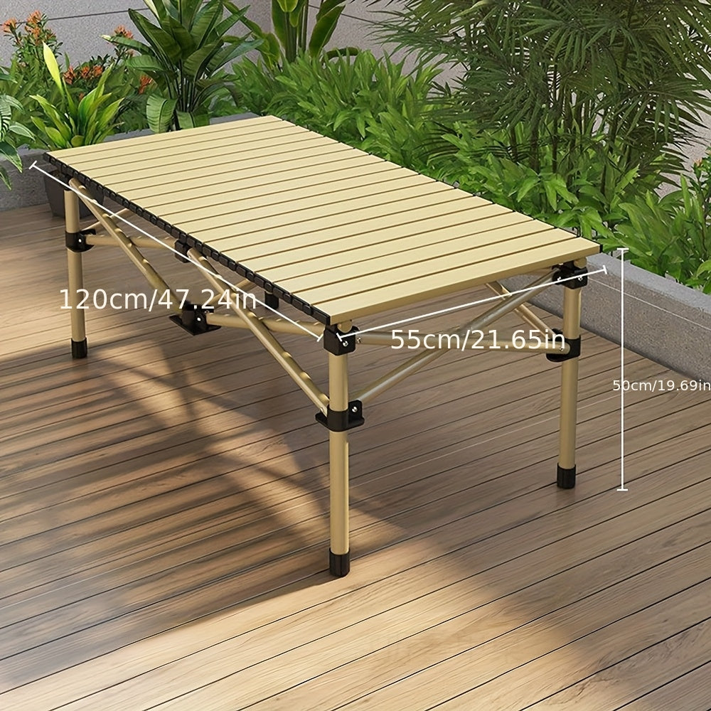 Portable Folding Camping Table | Adjustable Height, Seats 4–6