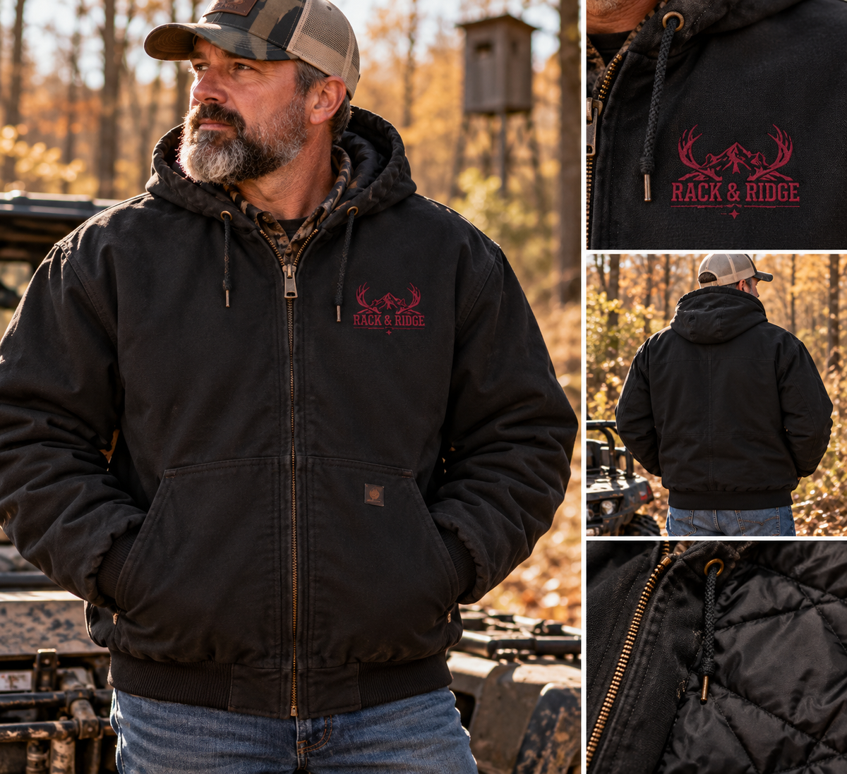 Rack & Ridge | Insulated Hooded Duck Cloth Work Jacket