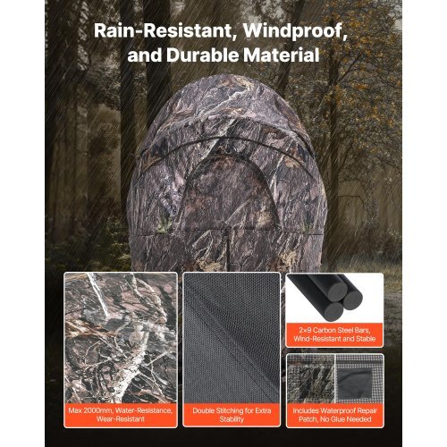 VEVOR Single-Person Camo Hunting Blind | Deer & Turkey