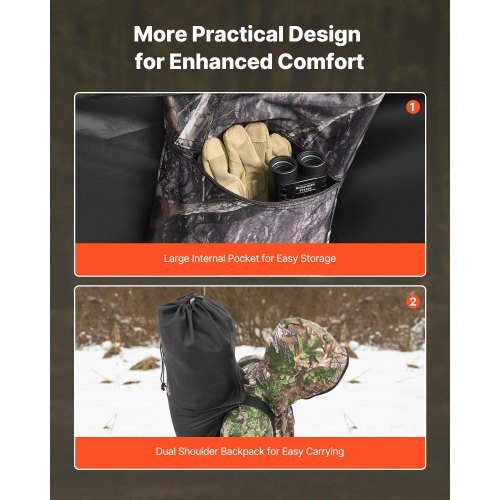 VEVOR Single-Person Camo Hunting Blind | Deer & Turkey
