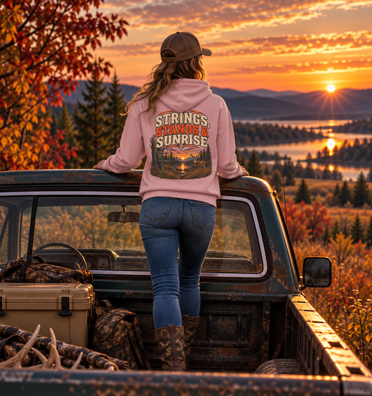 Rack & Ridge | Strings, Stands & Sunrise Unisex Hoodie