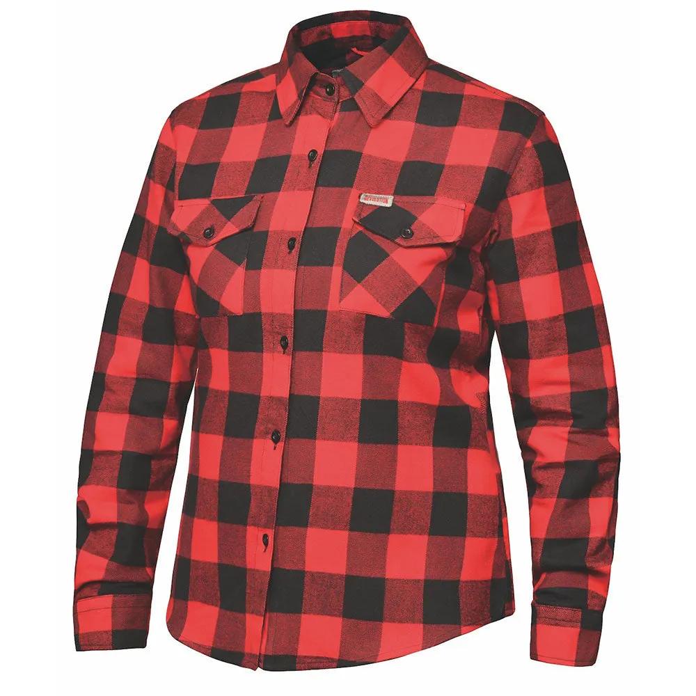 Ladies Black and Red Flannel Shirt