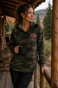 RACK & RIDGE Women's Forest Camo Logo Hoodie