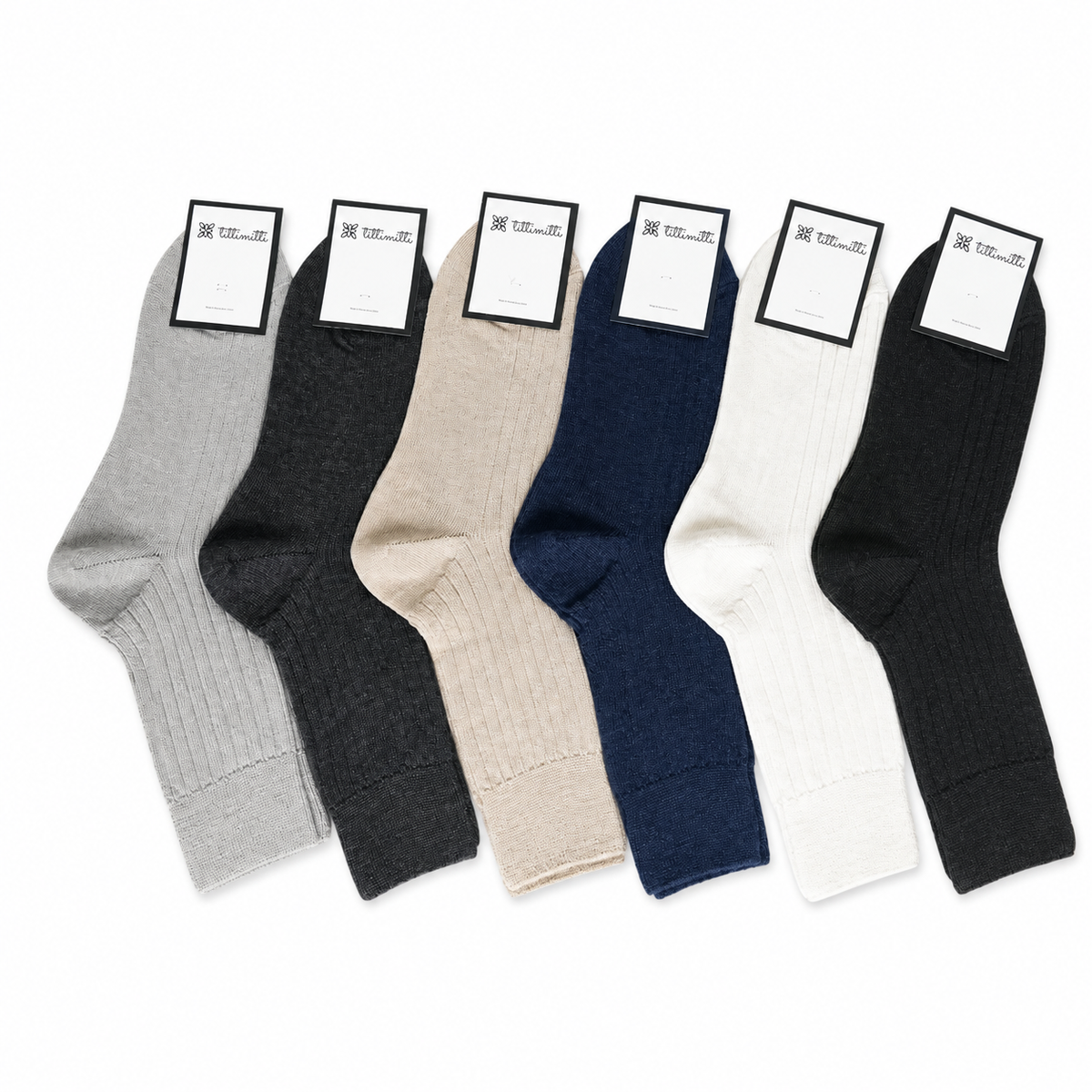 tittimitti® Women’s 75% Extra-Fine Merino Wool & 25% Silk Socks 1 Pair – Made in Italy