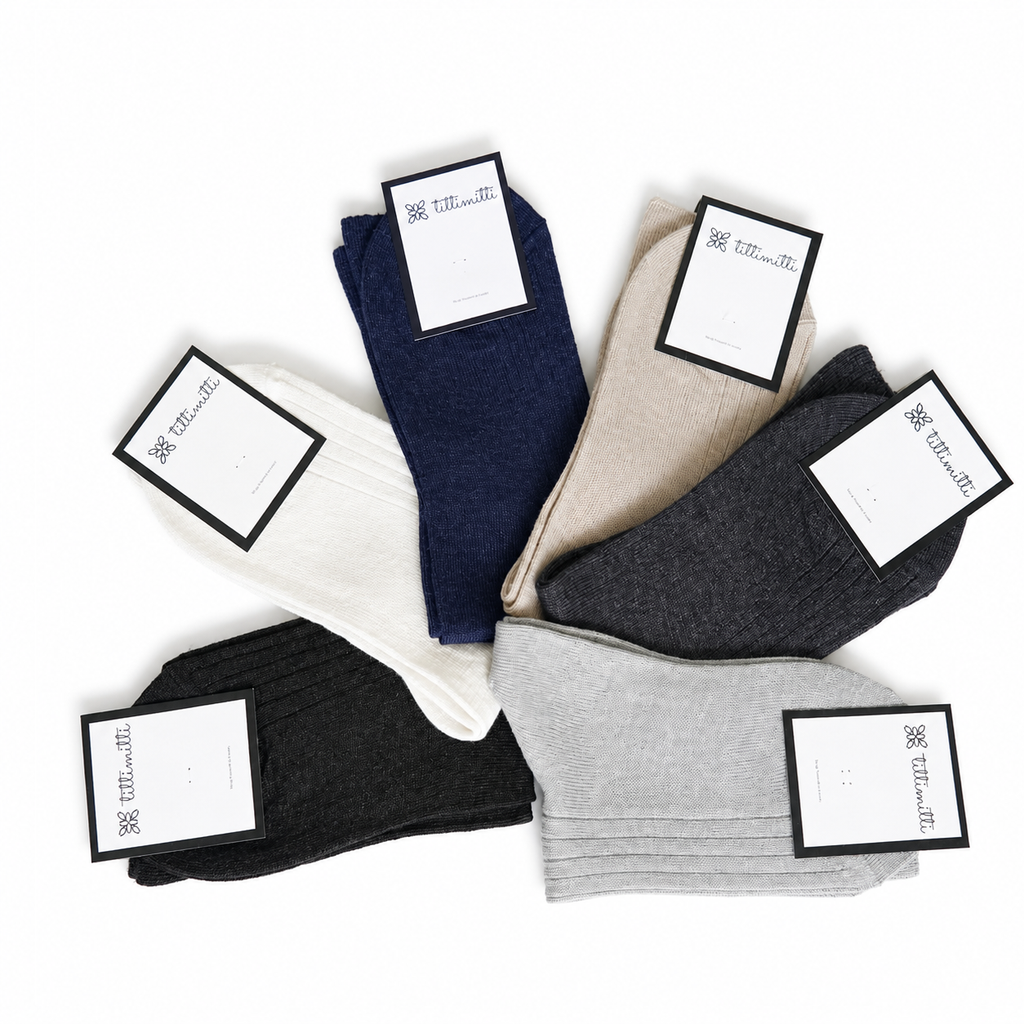 tittimitti® Women’s 75% Extra-Fine Merino Wool & 25% Silk Socks 1 Pair – Made in Italy