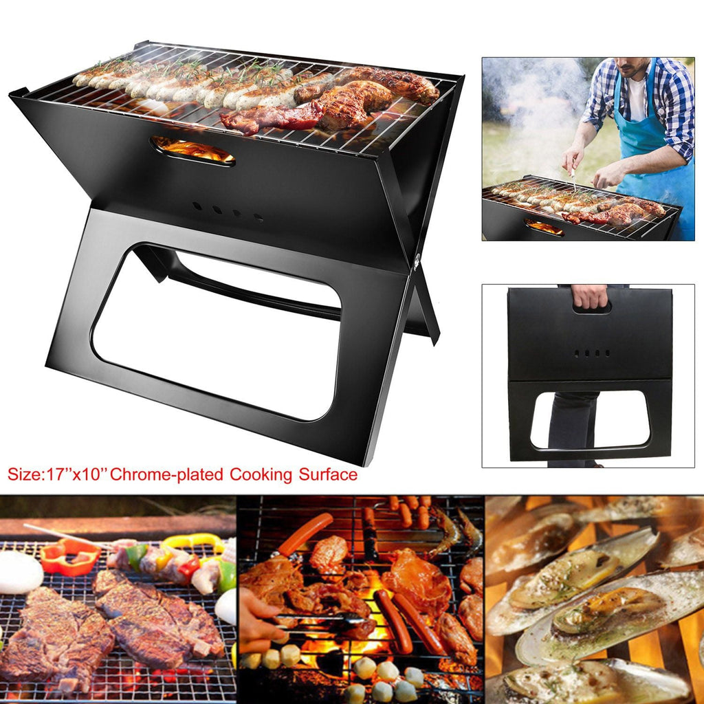 Foldable Portable Charcoal Grill for Camping & Tailgating